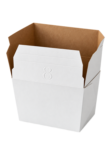 8 oz White Paper Fry Boxes