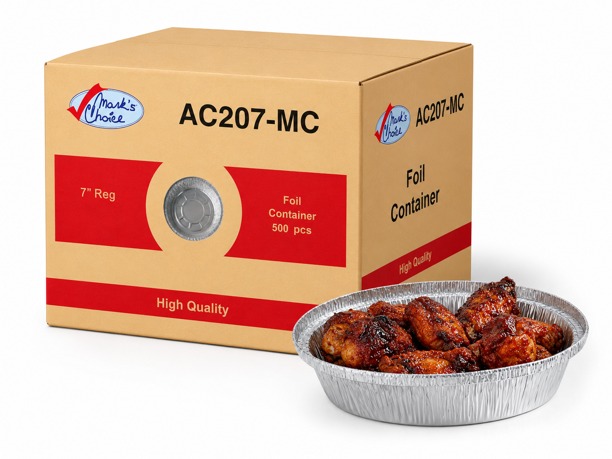 7" Round Foil Take-Out Containers