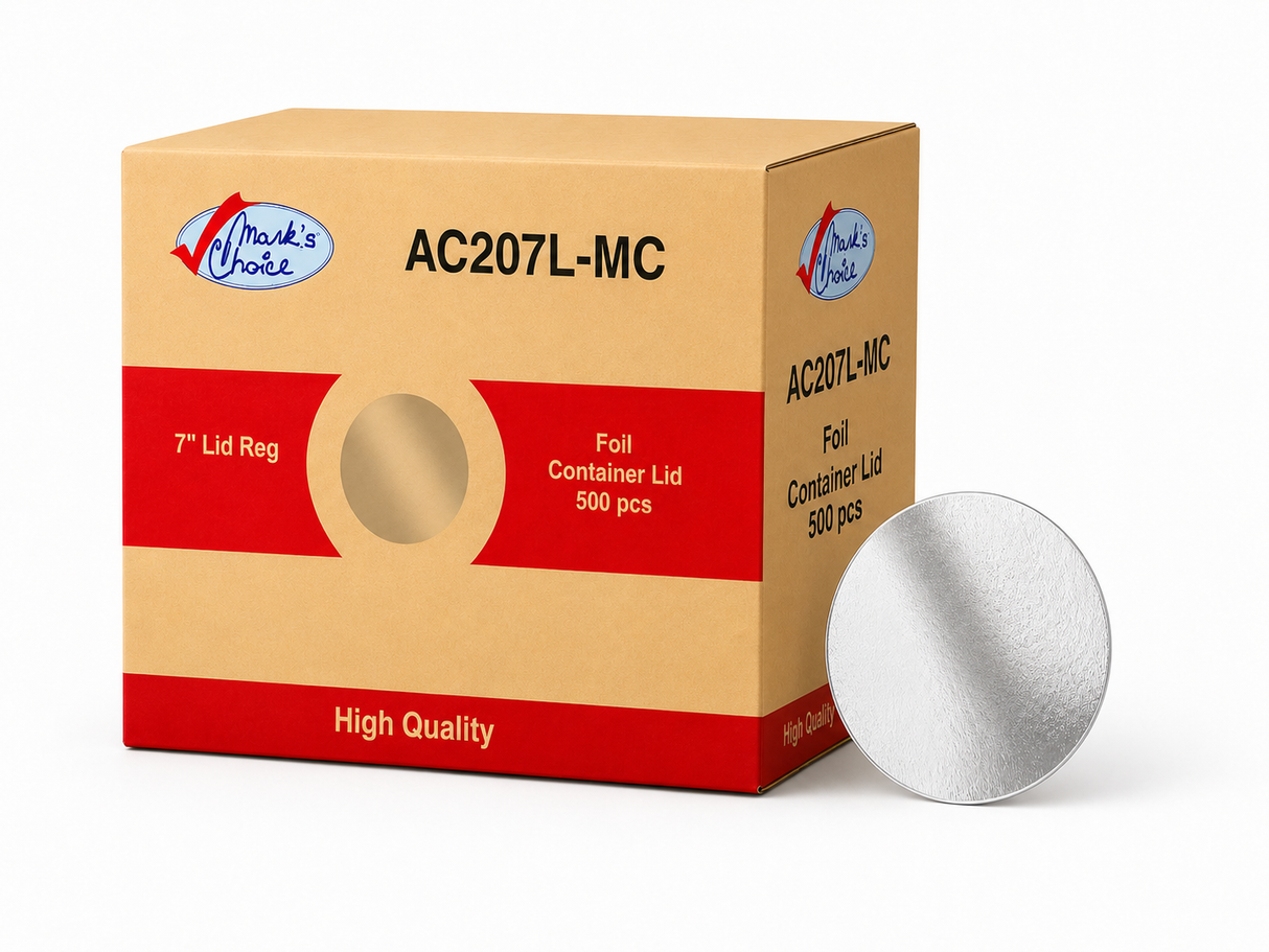 7" Carton Lids for Foil Take-Out Containers