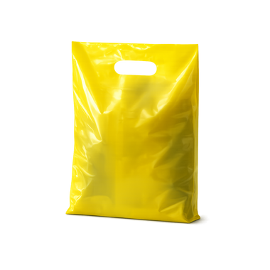 13" x 17" Yellow Plastic Boutique Bags