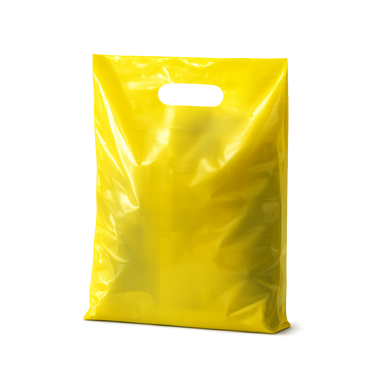 17" x 19" Yellow Plastic Boutique Bags