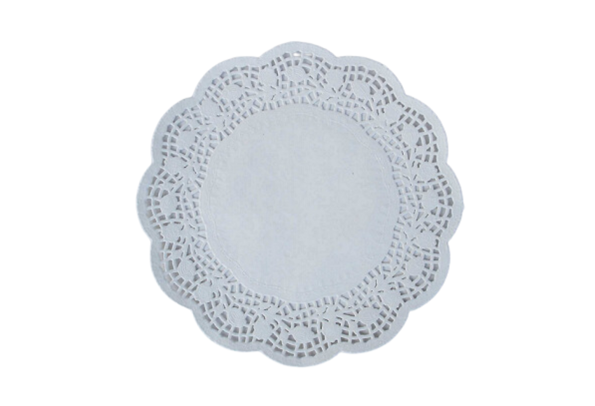 5.5" White Paper Doilies - 250 x 8 Bags/Box