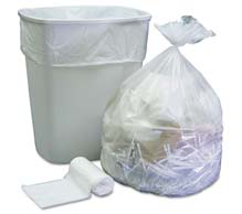 24" x 22" High Density Clear Garbage Bags