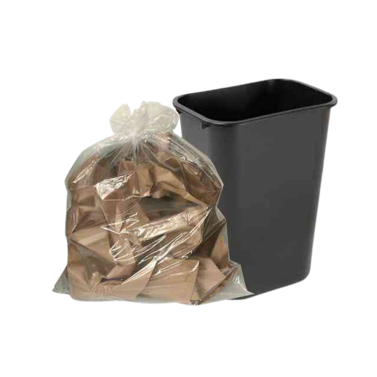 Clear Garbage Bags - CB3038R - 250 pcs, 12x5/S