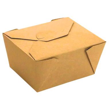 26 oz Kraft Top Folded Paper Container - #1