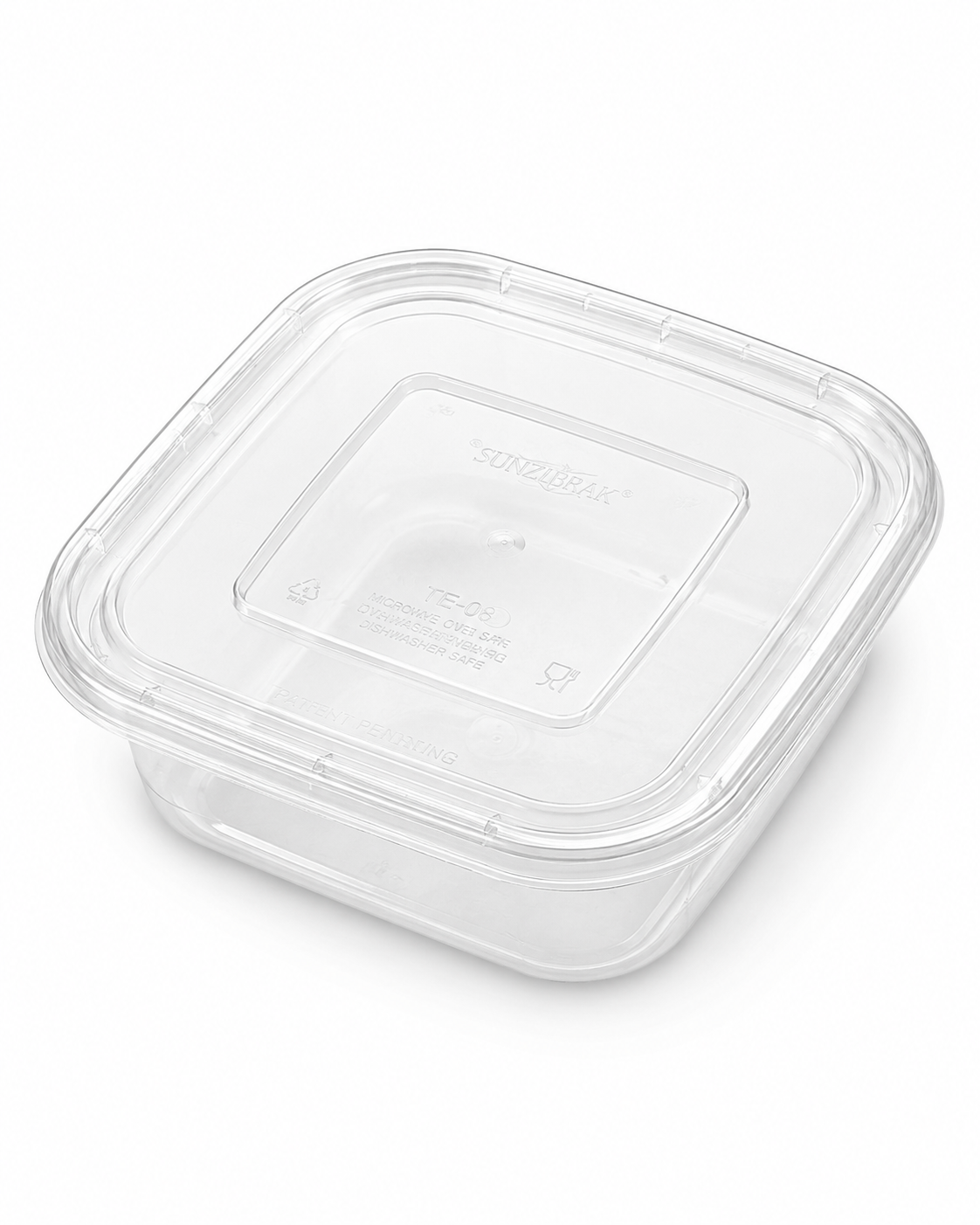 SquareTamper-Evident Containers with Lids - CS408-G - 300 sets