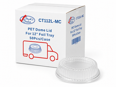 12" PET Tray High Dome Lid - CT112L-MC - 50 pcs