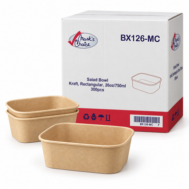 Kraft Rectangular Salad Bowls