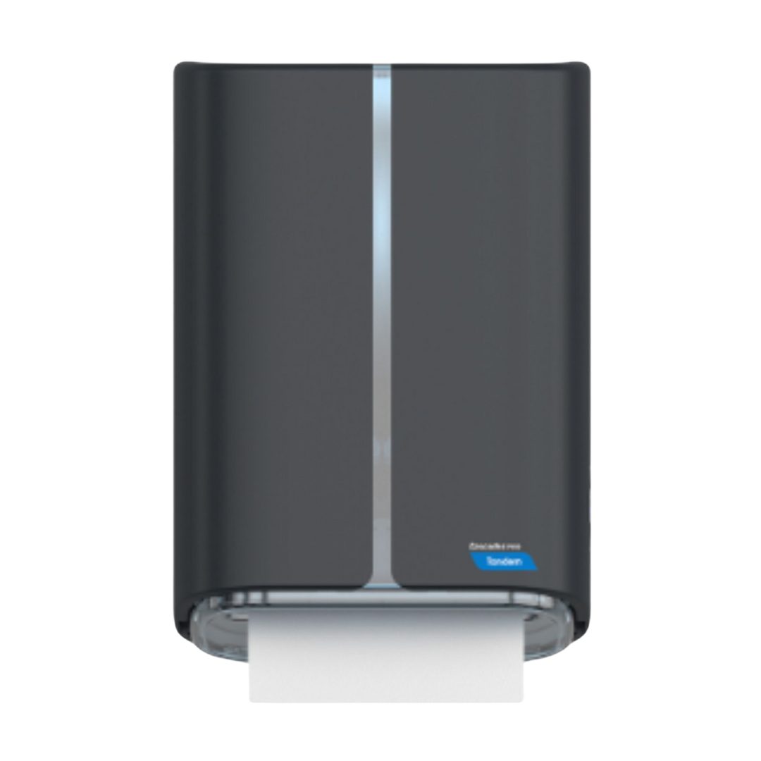 Black Mechanical No-touch Tandem Roll Towel Dispenser