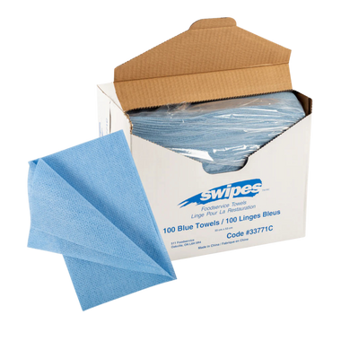 13" X 21" Blue Antimicrobial Food Service Towels