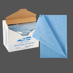 Swipes® - Antimicrobial Food Service Towels - 13" X 21" Blue - 33771C