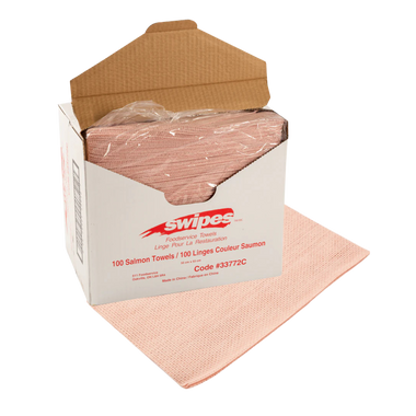 13" X 21" Salmon Antimicrobial Food Service Towels