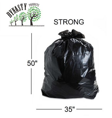 35" x 50" Strong Black Garbage Bags