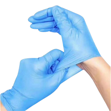Small Blue Vinyl Gloves