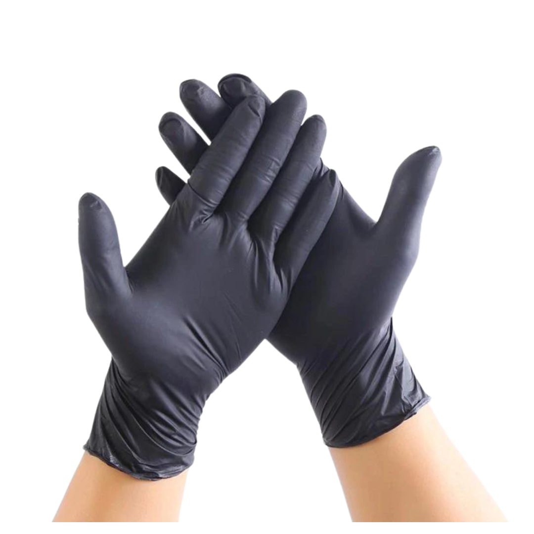 Large Black Food Grade Nitrile Gloves