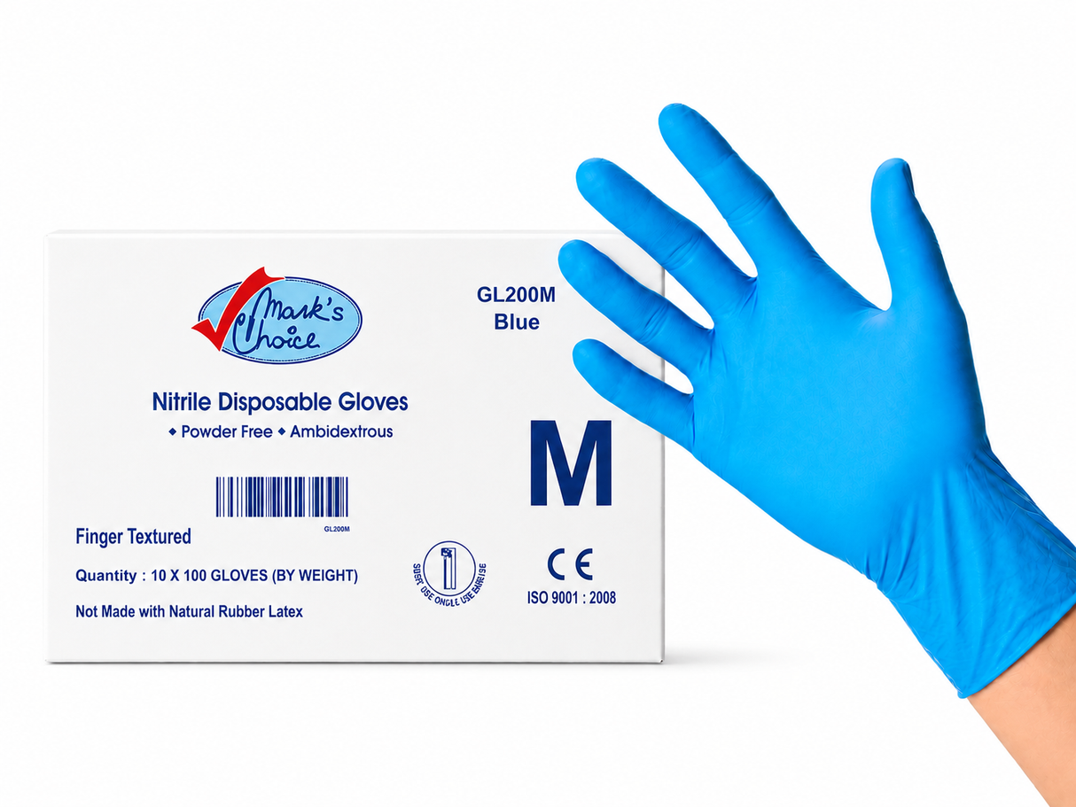 Medium Blue Nitrile Gloves