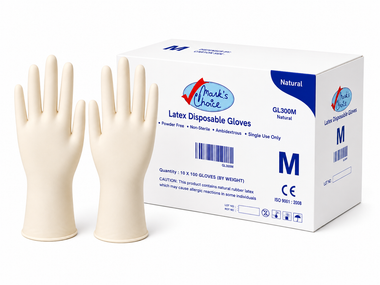 Medium Powder Free Latex Gloves