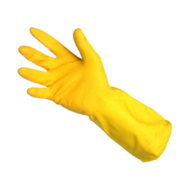 Medium Yellow Latex Kitchen Gloves