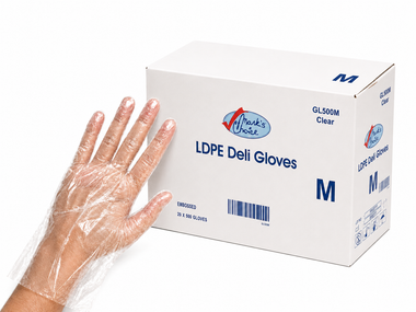 Medium Low-Density Polyethylene Deli gloves