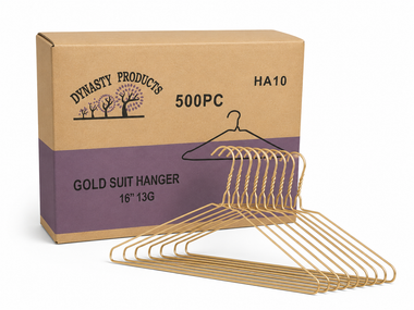 16" Gold Suit Hanger, 13 Gauge
