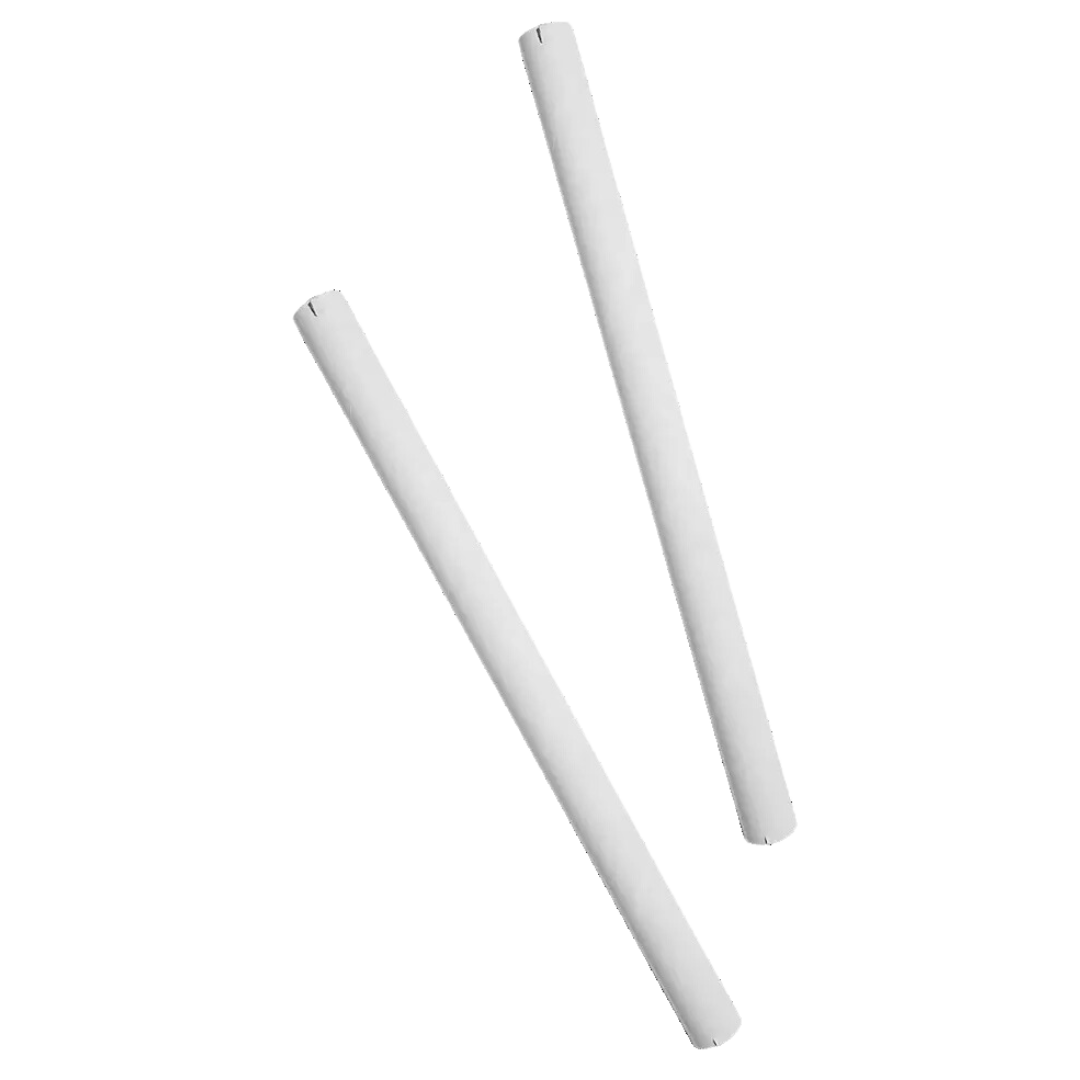 18" White Drapery Tubes
