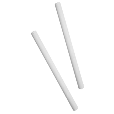 18" White Drapery Tubes