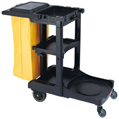 Black Heavy Duty Janitorial Cart
