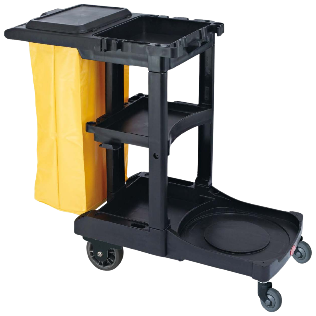 Black Heavy Duty Janitorial Cart