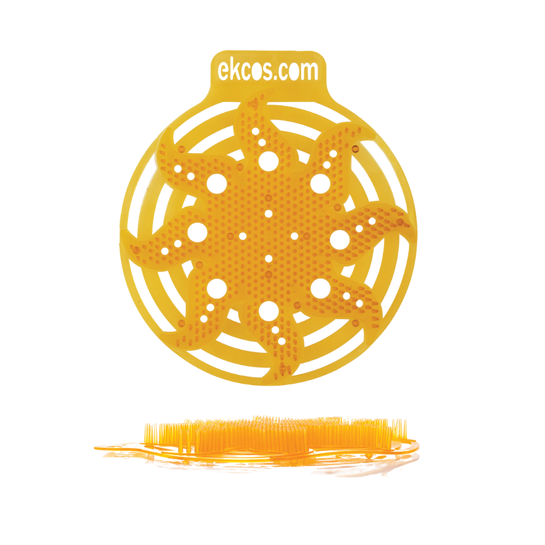 Tropical Orange Power Urinal Screens, Lasts 30 Days