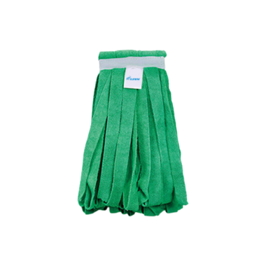 14 oz Wide Strip Green Microfiber Mop Head