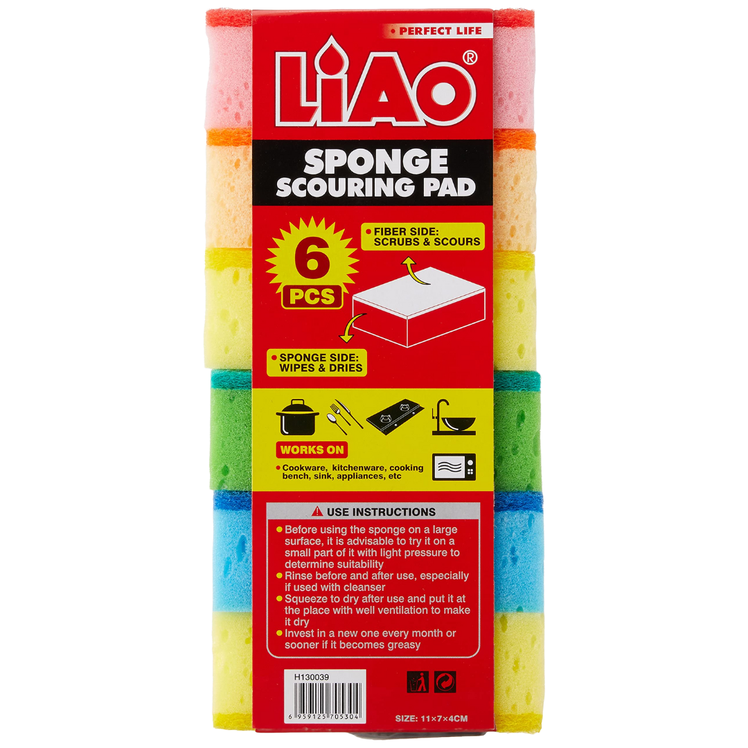 ***out**Sponge Scouring Pad - JACL119 - 6pcs/pk; 48pk/cs