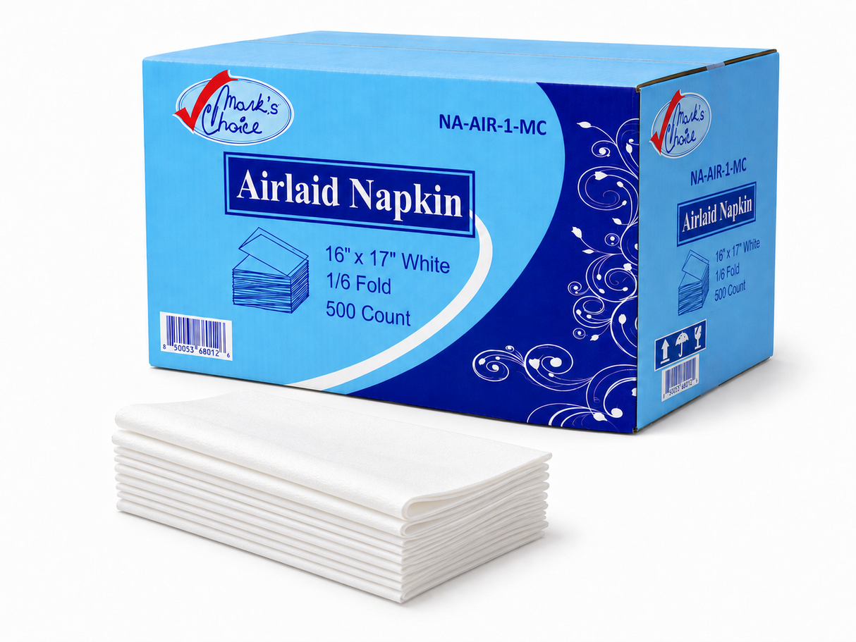 16" x 17", 1/8 Fold Cloth-Like Airlaid Dinner Napkins