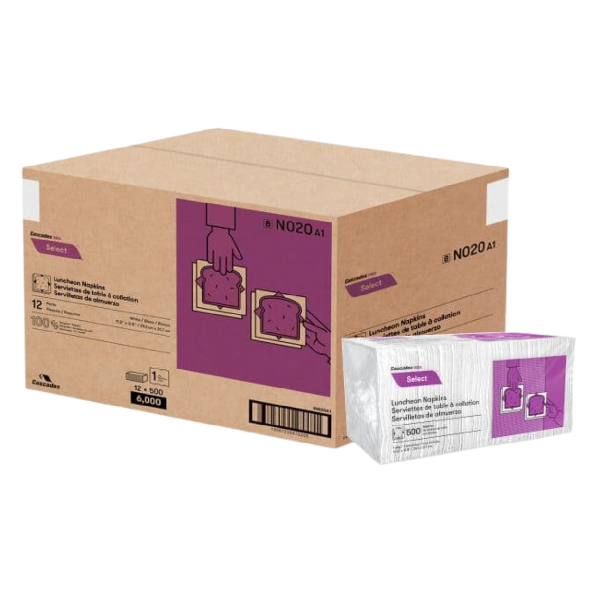 Lunch Napkins - NALUN-S - 500X12/cs, 30/SKID