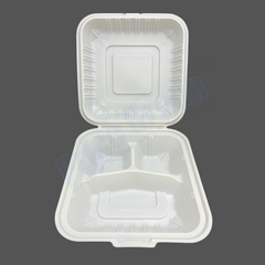 MFPP Take-Out Container 8" x 8"x 3", 3-Comp.
