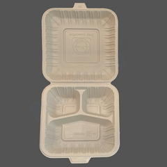 MFPP Take-Out Container 8" x 8" x 3.75", 3-Comp