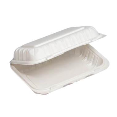 9" x 6" Ivory MFPP Take-Out Container - 1-Comp.