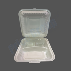MFPP Take-Out Container 9" x 9"x 3", 3-Comp.