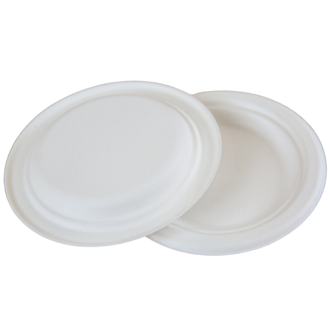 6" Round Sugarcane Plate