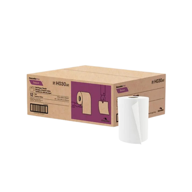 8" x 350' White Hand Towel Rolls - 12 Rolls