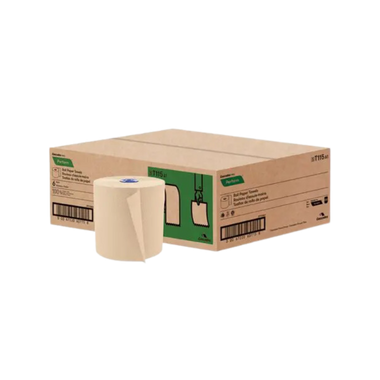 7.5" x 775' Kraft Hand Towel Rolls - 6 Rolls