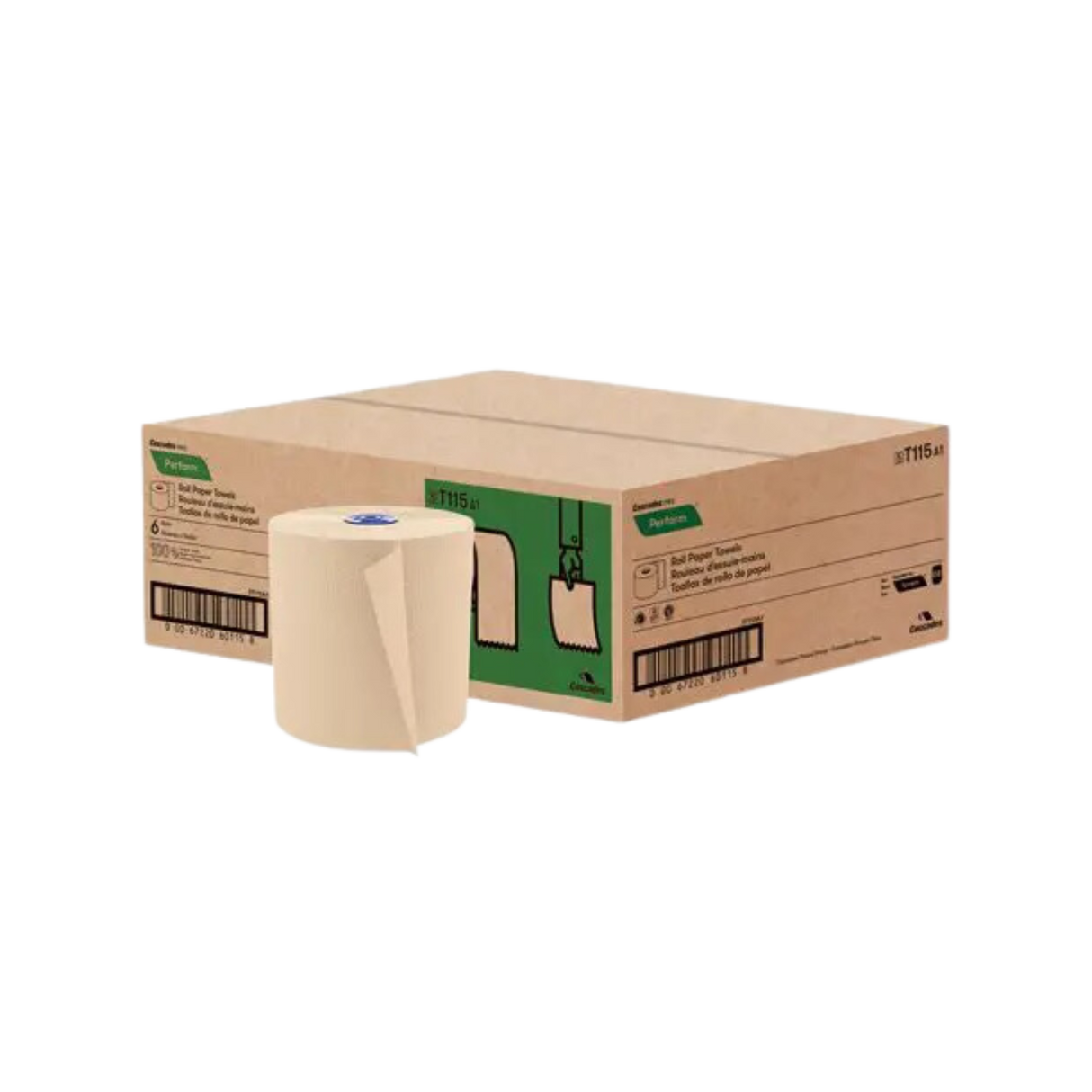 Tandem Hand Towel Rolls - PPHT115K - 6 Rolls