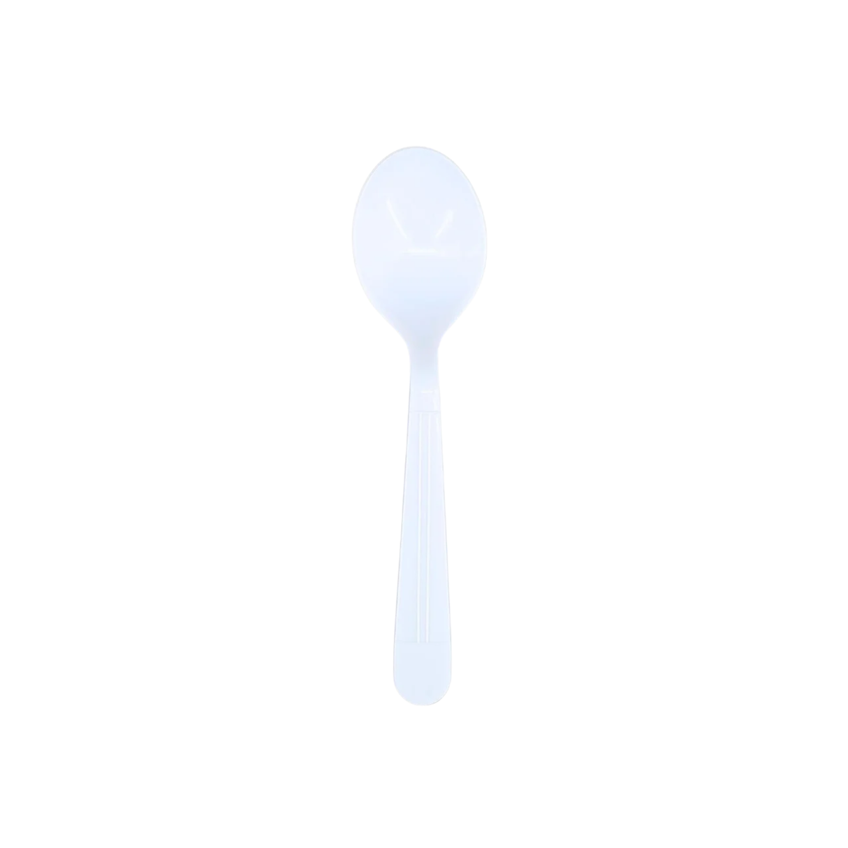 Heavy White Plastic Soup Spoons - 10 x 100/cs