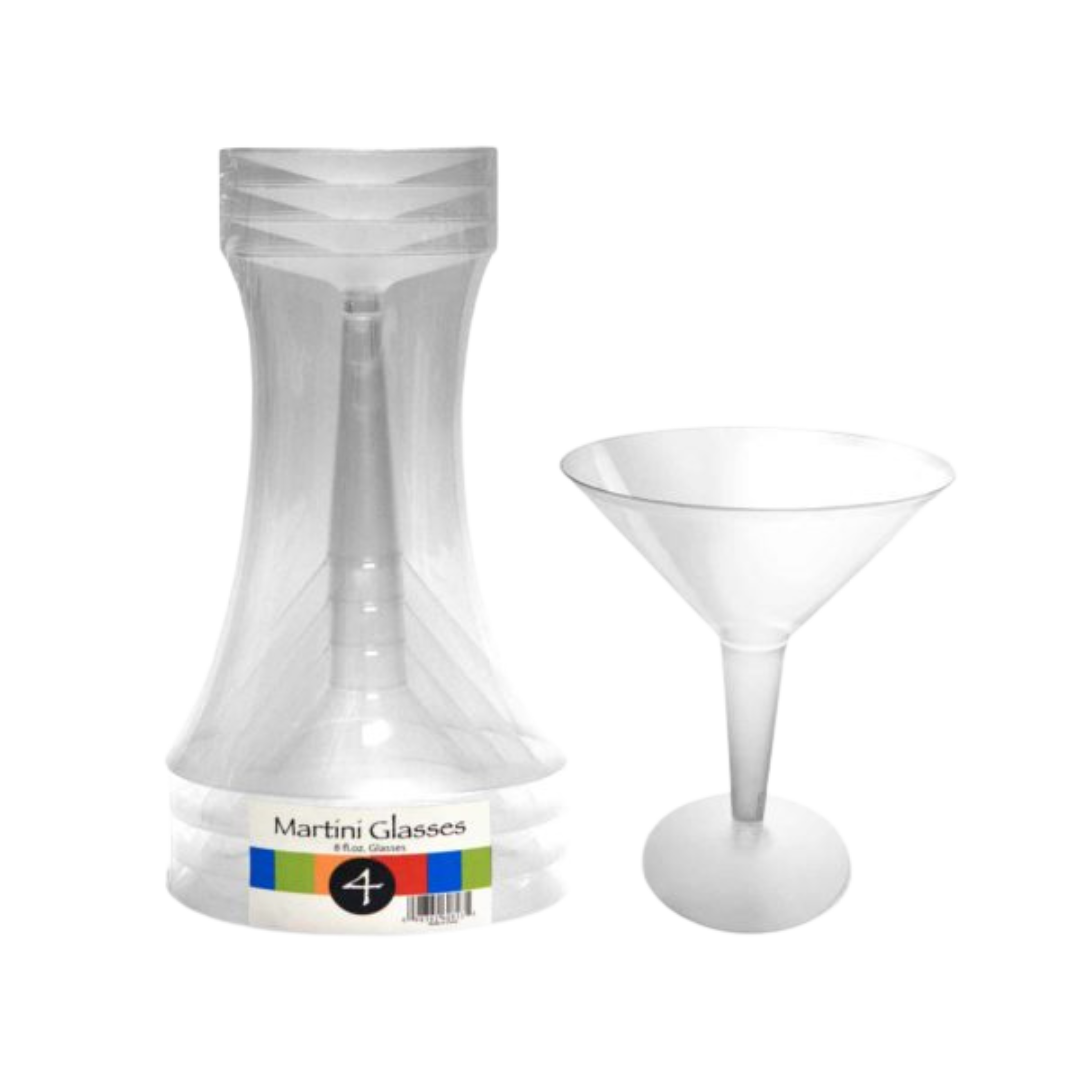8 oz Clear Martini Glasses