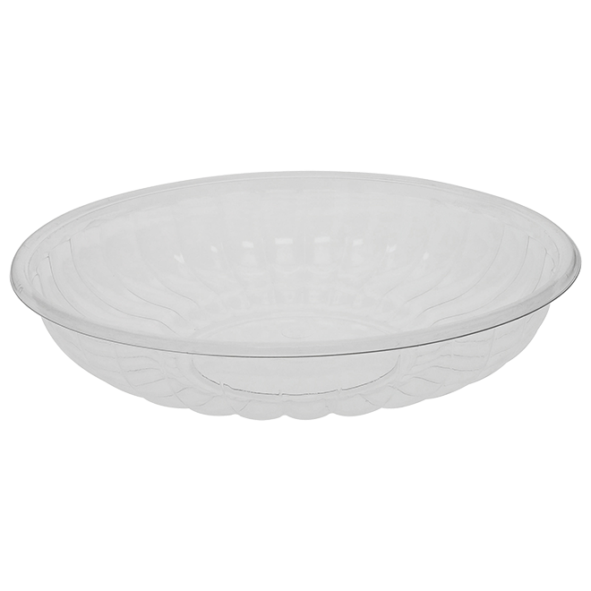 80 oz Clear Shallow Plastic Salad Bowls