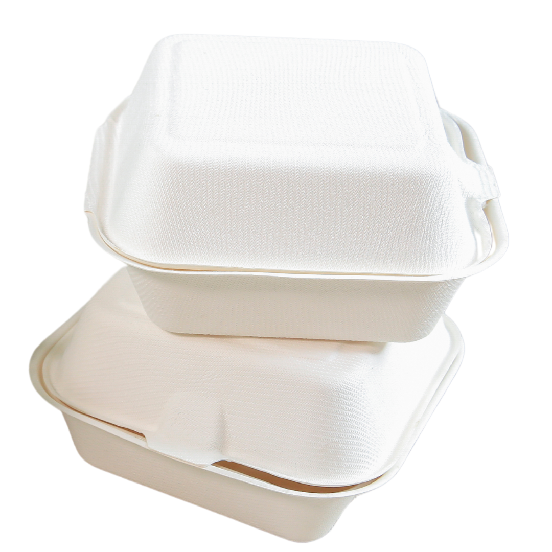 Sugarcane/Bagasse Take-Out Container - SC1661-GV - 400 pcs, 6Lx7/S