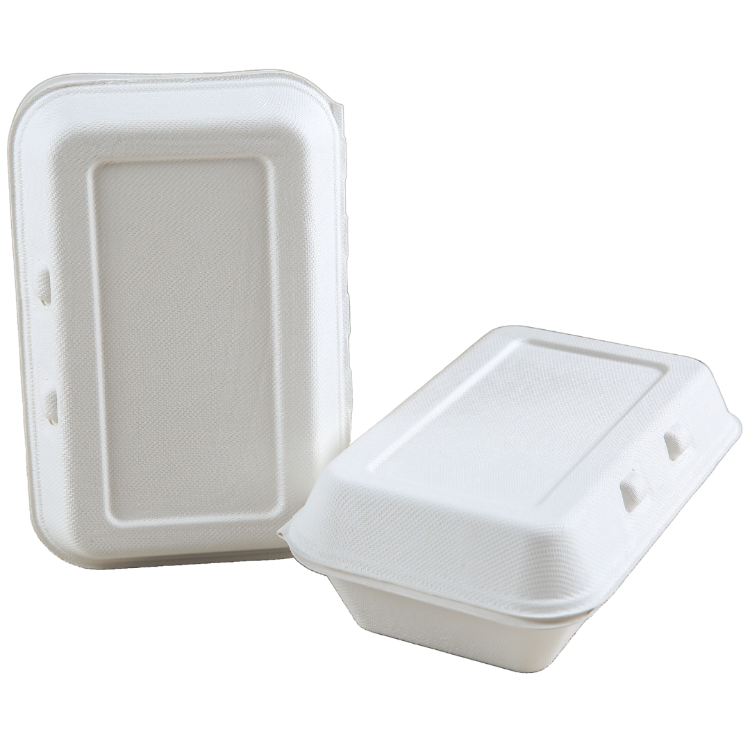 *Sugarcane/Bagasse Take-Out Container - SC1851-GV - 200 pcs, 8Lx9