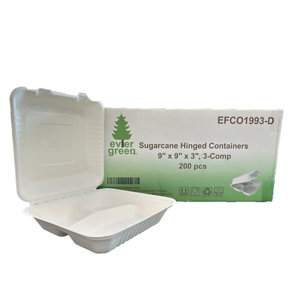 Sugarcane Take-Out Container - SC1993-GV - 200 pcs, 8Lx6/S