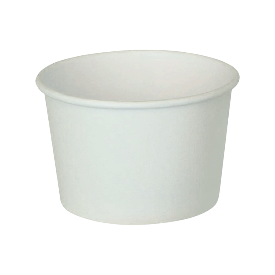 4 oz. White Paper Soup Containers - 1000 pcs/case