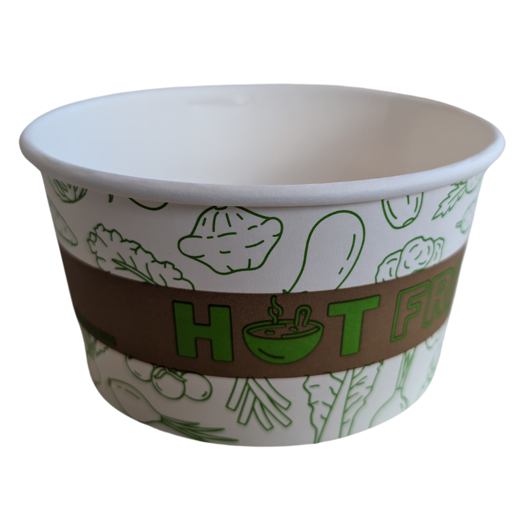 use code SOU216P; Printed Paper Soup Cup - SOU216P-MC - 500 pcs