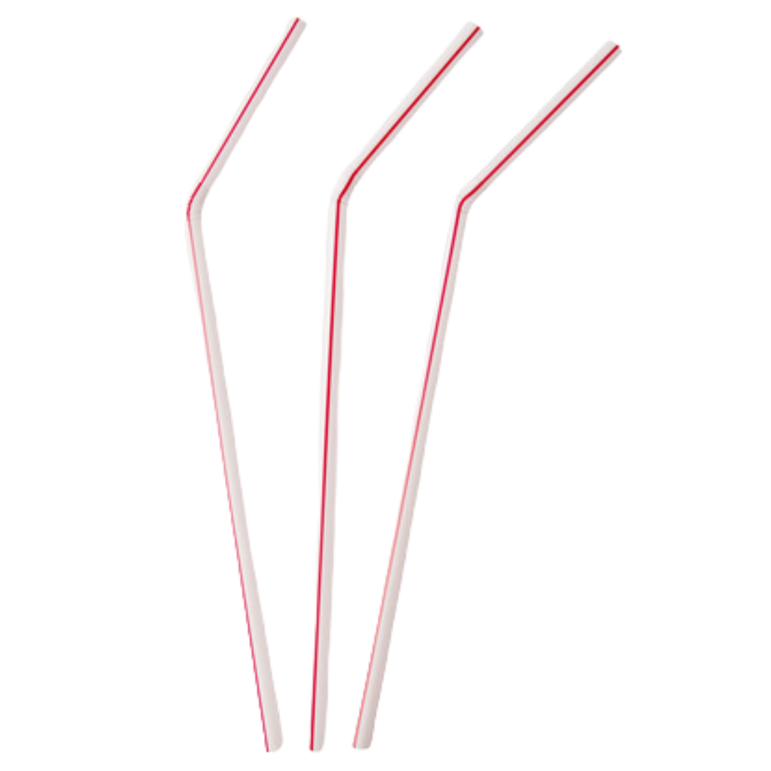 8" Unwrapped Flex Milkshake Straws